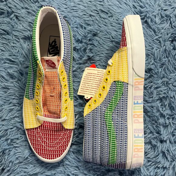 VANS SK8 Mid LGBTQIA+ Pride Sneakers Size 12 Mens Colorful Outdoor Skate - Picture 2 of 9